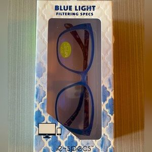 E Soecs Blue Light Readers in Blue +1.50